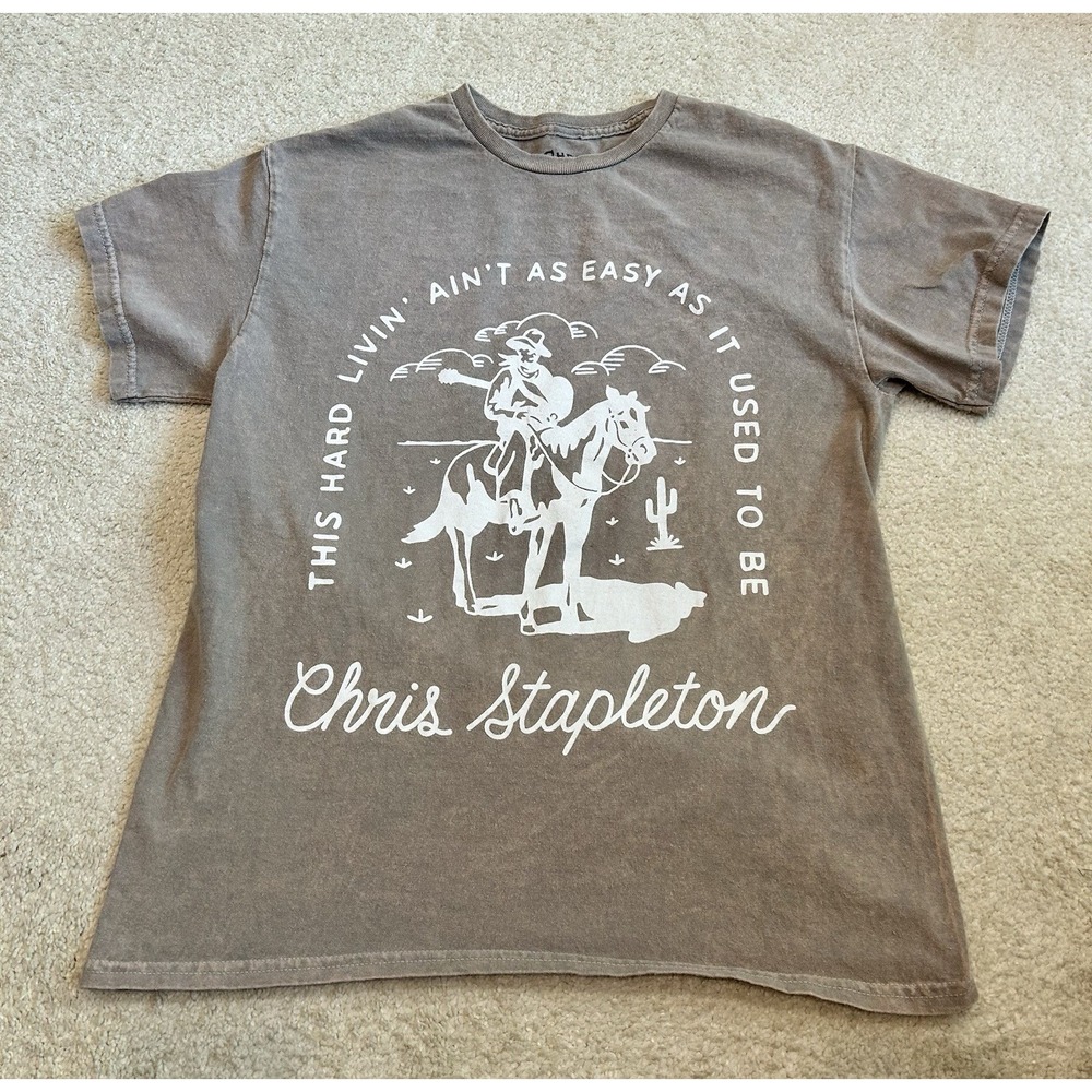 Chris Stapleton Cotton Medium TShirt Hard Living